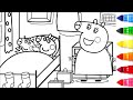 Row Row Row Your Boat Peppa Pig With Mummy Pig Sleeping Time Coloring Drawing Videos For Kids