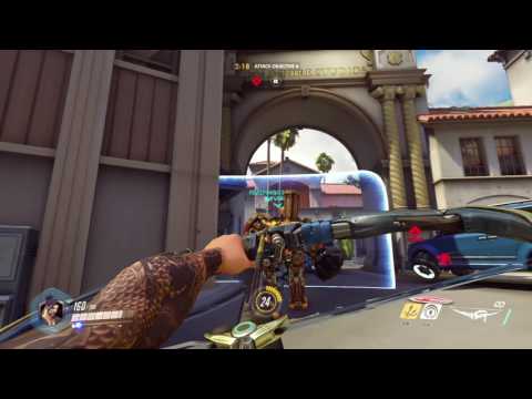 Overwatch Launch MP gameplay pt20 - Hollywood Hanzo Sniping