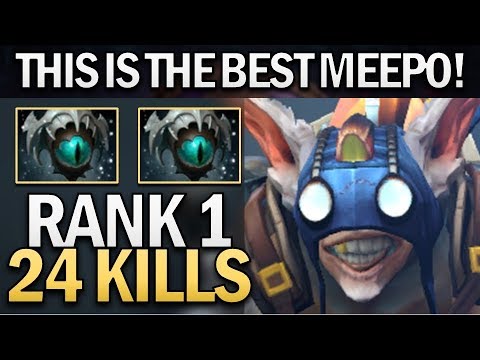 RANK 1 MEEPO WITH 24 KILLS BY INK - DOTA 2 GAMEPLAY