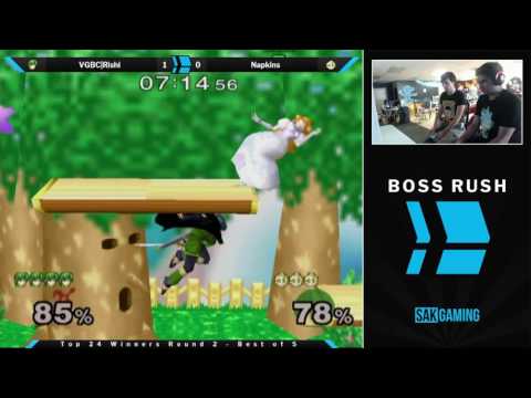 Boss Rush SmashG0D Top 24 WR2 - VGBC|Rishi (Marth) vs Napkins (Peach)