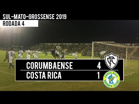 GOLS: CORUMBAENSE 4x1 COSTA RICA - CAMPEONATO SUL-MATO-GROSSENSE 2019 - 30/01/2019