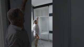 Karabulut dekorasyon raylı elbise dolabı sürgülü yatak dolabı