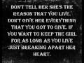 Break Apart her heart lyrics - Good Charlotte
