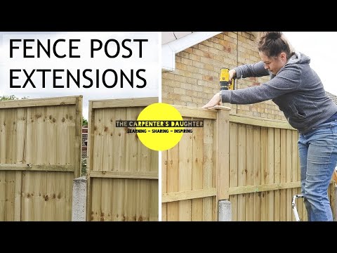 Fitting Fence Post Extensions Above Concrete Posts | The Carpenter's Daughter