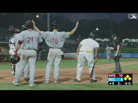 Wes Clarke homers twice (including Grand Slam): 6/11/2022 (Brewers - High-A Wisconsin)