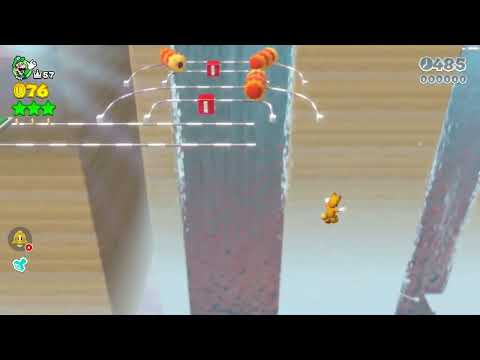 Super Mario 3D World (Switch) 3-7 Speedrun - Time: 22 (TWR)