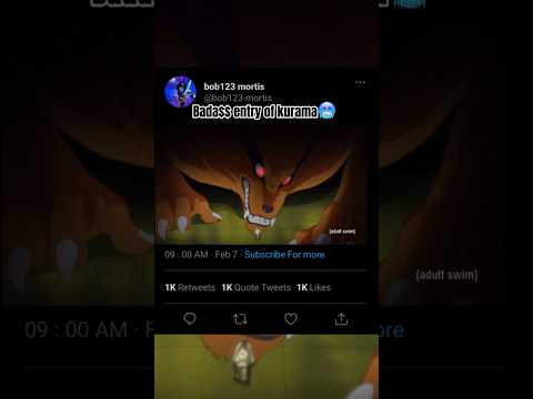 Bada$$ entry of kurama🔥🔥🔥#edit #fyp #short #shorts