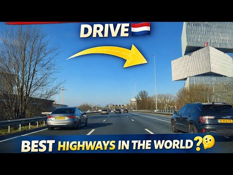 Sunny Drive from Hilversum to Amsterdam 🇳🇱 | Are Dutch Highways the Best in the World?