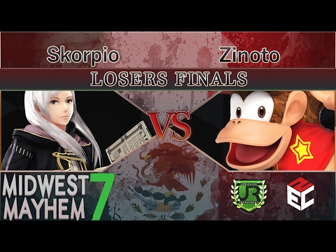Midwest Mayhem 7 LOSERS FINALS - Skorpio (Robin) vs Zinoto (Diddy Kong)