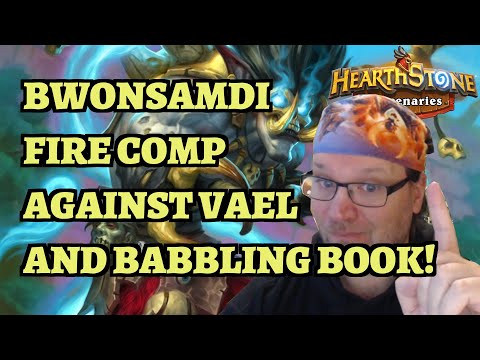 Bwonsamdi FIRE Team Lvl 220 Vaelastrasz and Babbling Book! Hearthstone Mercenaries Mythic Boss Rush