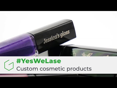 Engrave cosmetics items with a laser engraver, WeLase Green
