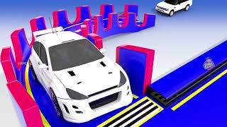 Colors For Kids with Cars Building Parking Doors | Color Water Sliders | Sports Cars videos 2023