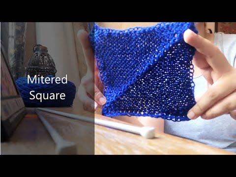 Mitred Square Double Decrease Selvedge Fast Easy Knit Sl2tog P2sso