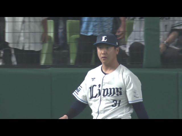 【2回表】守備で魅せる!! ライオンズ・平沼翔太 フェンスにぶつかりながらナイスキャッチ!! 2025年6月10日 埼玉西武ライオンズ 対 阪神タイガース
