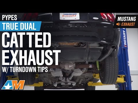1998-2004 Mustang V6 Pypes True Dual Catted Exhaust - Turndown Tips Sound Clip & Install