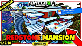 HOW TO DOWNLOAD REDSTONE MANSION IN MINECRAFT POCKET  EDITION 1.17.10|| IN MALAYALAM || DAMN BROS ||