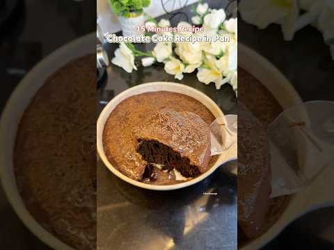 Moist Chocolate Cake in Pan | 15 minutes Chocolate Cake Recipe #chocolatecake #cake #cakeinpan