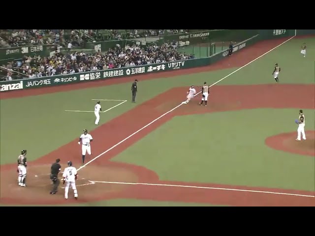 【2回裏】ファイターズ・バース けん制ミスでライオンズに勝ち越しを許す 2016/4/6 L-F