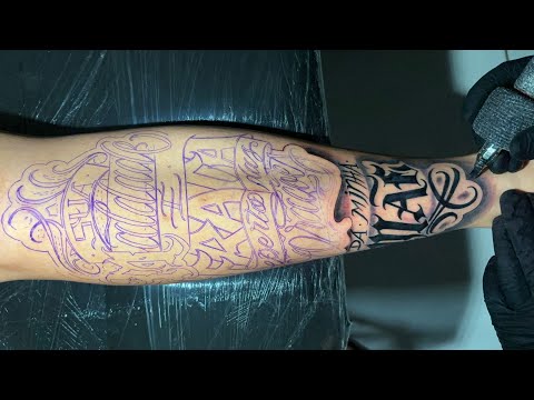 HOW TO MAKE A LETTERING TATTOO - Step by Step | Lettering Tattoo