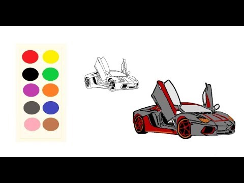 🏎💖Lets Draw and Colour Lamborghini with Me💖 🏎