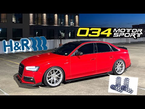 BEST BUDGET LOWERING SPRINGS FOR YOUR AUDI S4 H&R or 034?