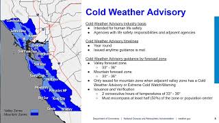 NWS Bay Area Cold Weather Season program changes 2025/2026