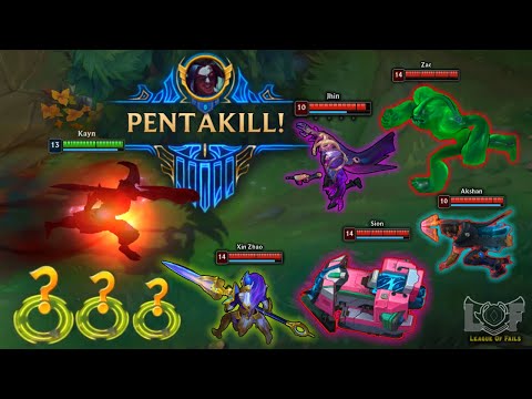 Best LOL PENTAKILL Moments 2022 #9 (Kayn, URF Penta, Yasuo, Diana, Zed, Jinx...)