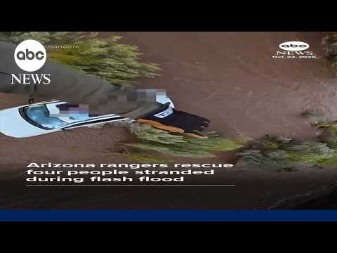 Arizona rangers rescue four people stranded during flash flood