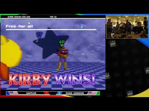 Smash Con 2019 - Qapples (Kirby) Vs. Dogs_Johnson (Falcon) Super Smash Bros. Top 32