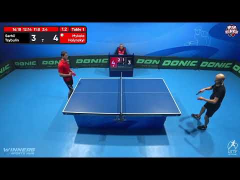 20:00 Serhii Tsybulin 1-3 Mykola Halynskyi West 3 WIN CUP 21.10.2022 | TABLE TENNIS WINCUP