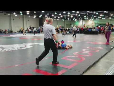 Tayah Thomas hard fought match at USMC Girl’s Folkstyle National Championships