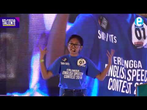 Tabitha Anya - Juara 1 Erlangga English Speech Contest 2018 SMP/MTs | Erlangga Inspirasi Channel