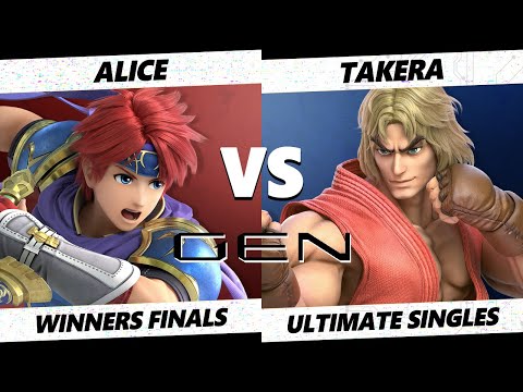Gen 1.0 Winners Finals - alice (Roy) Vs. takera (Ken) SSBU Ultimate Tournament