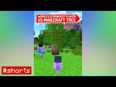 Strongest PLAYER Vs Minecraft TREE! #shorts