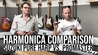 Video thumbnail for Suzuki Pure Harp vs Promaster - Harmonica Comparison by The Harmonica Company