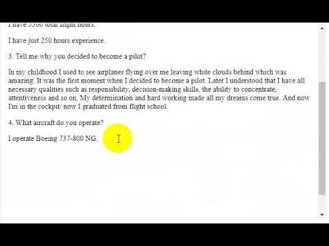 Pilot job interview and ICAO 10 questions with answers