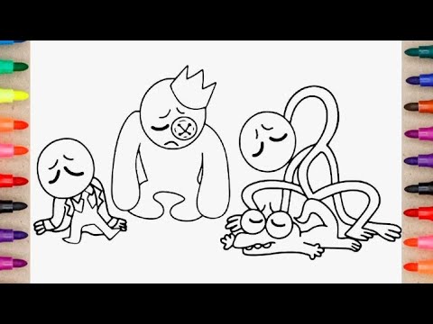 Rainbow Friends Chapter 2 All Pancake Art - Blue, Green, Red, Orange, Purple, Cyan, Yellow etc