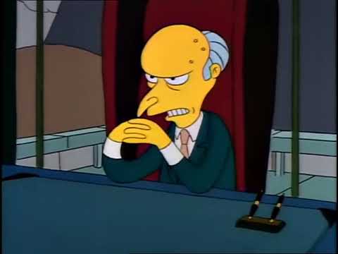 The Simpsons - Homer and Mr. Burns Discuss Male Pattern Baldness