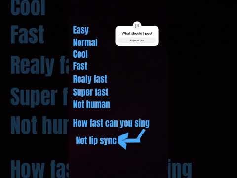 How fast can you sing