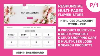Complete Responsive Flower Store Website Design Wi