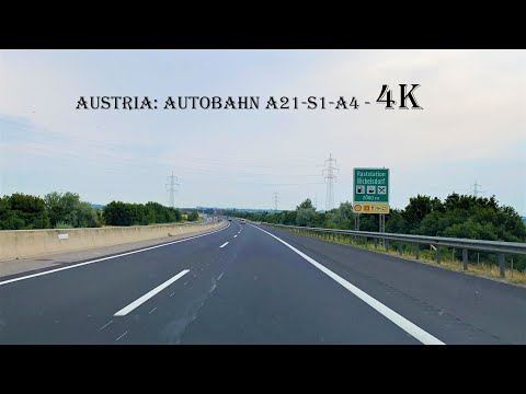 Austria: Autobahn A21 - S1 - A4 - Vienna to Nickelsdorf - 4k Video - Österreich