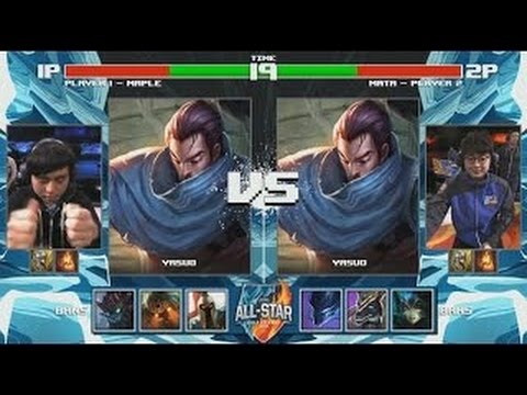 MATA Yasuo vs MAPLE Yasuo  Quarter Final / LoL All-Star Barcelona 2016 S6