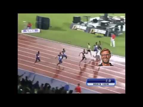 Jurgen Klopp running to the changing room at half-time be like