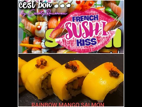 RAINBOW MANGO SALMON | SUSHI ROLL RECIPE