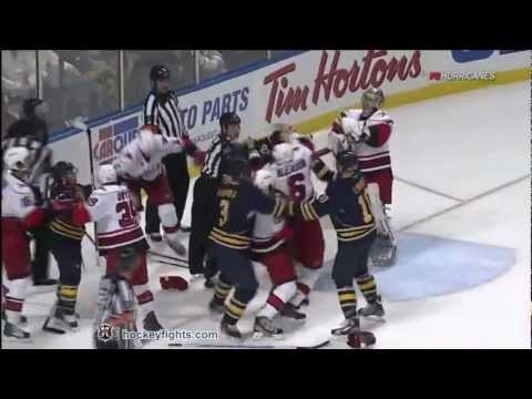 Tim Gleason vs Paul Gaustad Oct 14, 2011