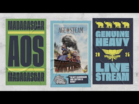 1st Broadcast at HCHQ 3.0! Age of Steam - Madagascar - 4p by Heavy Cardboard