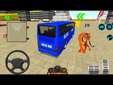 US Police Uphill Bus Driving Simulator 2022 - Police Soldier Duty Transporter Bus - Android Gameplay