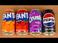 Satisfying Video ASMR Unboxing FANTA ORANGE FANTA STRAWBERRY CRUSH GRAPE PEPSI Opening Soda Cans