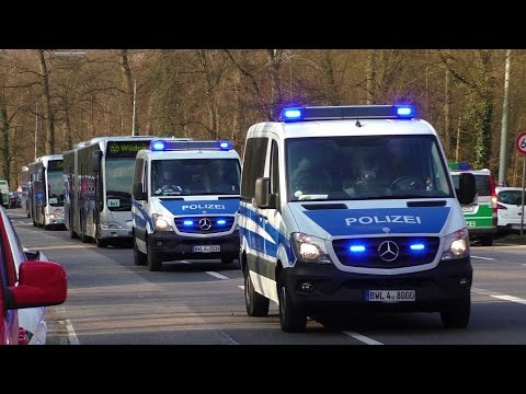 Großeinsatz Polizei nach Fußballspiel Karlsruher SC vs Kaiserslautern 22.03.2015