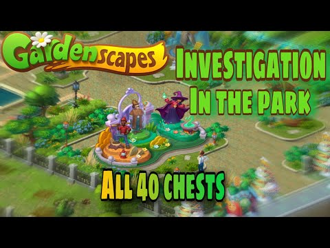 Gardenscapes | Investigation In The Park | All 40 Chests | Chapter 1